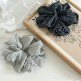 NEW MESH POLKA DOT LARGE INTESTINE HAIR TIE_CWAHA2422