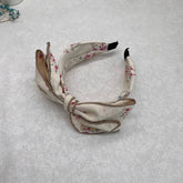 Wide-Brimmed Floral Bow Headband