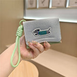Kawaii Patchwork Mini Trifold Wallet For Girls_Cwab06224