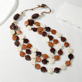 ETHNIC STYLE LONG COCONUT SHELL VINTAGE NECKLACE_CWMM4424