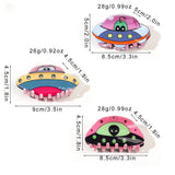 ACRYLIC UFO HAIR CLAW ELEGANT ALIEN SHARK CLIP_CWAHA1637