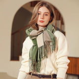 PLAID WINTER SCARF SOFT THICK FRINGE SHAWL 2025_CWASC0168