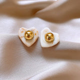 LOVE ROUND BEADS ELEGANT AND FASHIONABLE EARRINGS_CWAJE2360