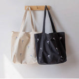 NEW LARGE EMBROIDERED CANVAS TOTE BAG FOR WOMEN_CWAB5638