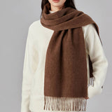 100% WOOL SOLID SCARF ELEGANT UNISEX SPRING WRAP_CWASC1093