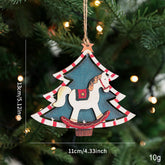 RUSTIC WOOD CHRISTMAS TREE SANTA SNOWMAN DECOR_CWMM9668