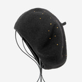 AUTUMN AND WINTER SIMPLE HOT DIAMOND COLORED BERET_CWAH1936