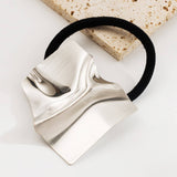GLOSSY METAL HEART GEOMETRIC ELASTIC HAIR TIE_CWAHA6250
