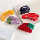 Peach & Apple Hair Claw Cute Summer Accessory_Cwaha5889