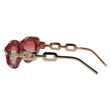 PERSONALIZED METAL CHAIN DIAMOND SMALL SUNGLASSES_CWASG0793