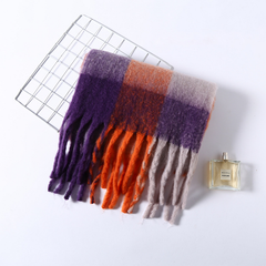 COLORBLOCK BRUSHED SHAWL INS STYLE WINTER SCARF_CWASC2696