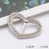 METAL HEART SHAPED DIAMOND SCARF RING WITH LUSTER_CWMM2124