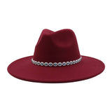 ETHNIC STYLE WOOL BLEND FEDORA HAT MEN WOMEN_CWAH04388