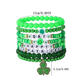 ST PATRICKS DAY BEADED LUCKY BRACELET SET_CWMM3503