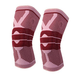 PINK SILICONE PAD KNEE BRACE WITH DUAL SPRINGS_CWMM7897
