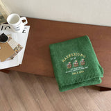 Cute Bear Embroidery Solid Color Knitted Scarf_Cwasc1243