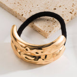 MINIMALIST METAL SHINY GEOMETRIC KNOT HAIR TIE_CWAHA6184