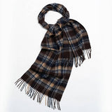 NORDIC PLAID WOOL SCARF WARM WINTER COUPLE WRAP_CWASC2357