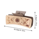 CACTUS PRINT LEATHER HAIR CLAW CLIP WESTERN STYLE_CWAHA0606