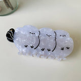 FASHIONABLE WHITE SWAN ACETIC ACID HAIR CLIP_CWAHA0549