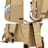 SIMPLE VERSATILE CANVAS BACKPACK LAPTOP BAG_CWAB2201