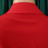 FASHION V NECK SOLID COLOR PLUS SIZE DRESS_CWDMD3647