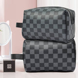 PORTABLE WATERPROOF CHESSBOARD PLAID COSMETIC BAG_CWAB1093
