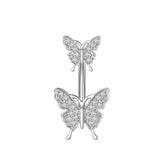 CUTE CZ NAVEL RING HEART BUTTERFLY DESIGN_CWMM9181