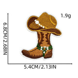 Western Cowboy Graffiti Embroidered Patch_Cwmm4033