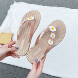 SUNFLOWER FLOWER SUMMER BEACH FLIP FLOPS_CWSHS0670