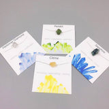 NATURAL CRYSTAL PENDANT NECKLACE WITH CARD_CWAJE1052