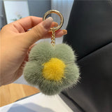 CUTE PLUSH FLOWER CAR KEYCHAIN BAG PENDANT_CWMM2528