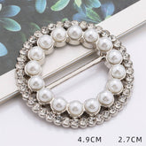 HOOP PEARL DIAMOND CORNER BUTTON SCARF RING_CWMM2143