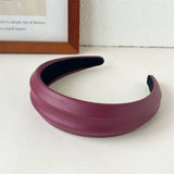 Vintage Wine Red Leather Headband_Cwaha07613
