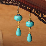 HIGH GRADE NATURAL STONE WOVEN COLORFUL EARRINGS_CWAJE3983