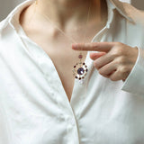 Womens Fashion Colored Rhinestone Necklace