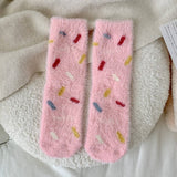 Warm And Cute Polka Dot Home Sleeping Socks_Cwms1056
