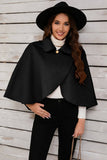 Cwoco0951_Solid Color Short Cape Shawl Coat