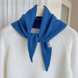 Pure Wool Knit Triangle Scarf Multi-Use_Cwov00279
