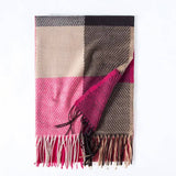 AUTUMN WINTER PLAID THICK SHAWL SCARF_CWASC0176