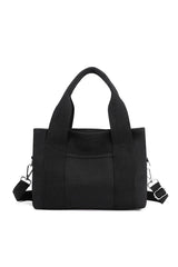 SIMPLE SQUARE HANDLE CANVAS CROSS BODY BAG_CUAB0105