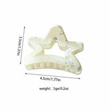 Cwaha07435_Ink Star Small Hair Claw Clip For Women
