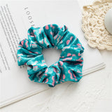 GREEN CHRISTMAS HAIR TIE SCRUNCHIES_CWAHA0429