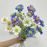 SINGLE STEM 5 HEAD FLOCKED COSMOS DAISY FLOWER_CWMM6573