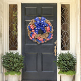 Usa Flag Dual Ribbon Wreath For July 4Th Decor_Cwaje05387