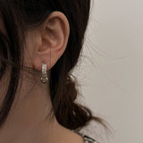 Valentines Day Zircon Heart Earrings For Women