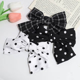 SIMPLE AND ELEGANT FLOWER DOT BOW CLIP_CWAHA2301