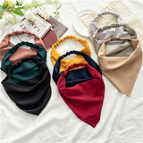 SOLID COLOR CHIFFON TRIANGLE SCARF HAIRACCESSORIES_CWAHA4154