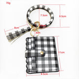 LEOPARD KEYCHAIN BANGLE WITH PU CARD HOLDER_CWAB5006