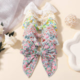 FLORAL COTTON BOW HAIR CLIP FOR BABY GIRLS_CWAHA6752